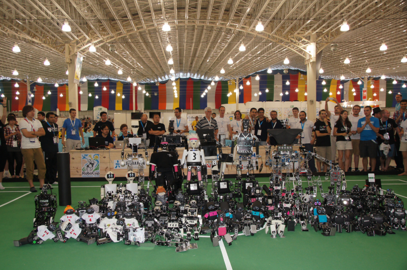 League picture of the Humanoid League robots