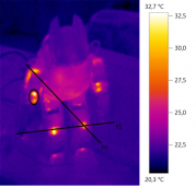 Tamara mit Messpunkten
