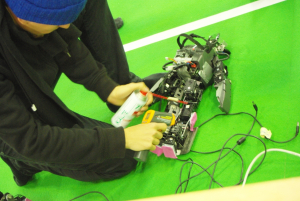 Hardwareprüfung in der Halbzeitpause