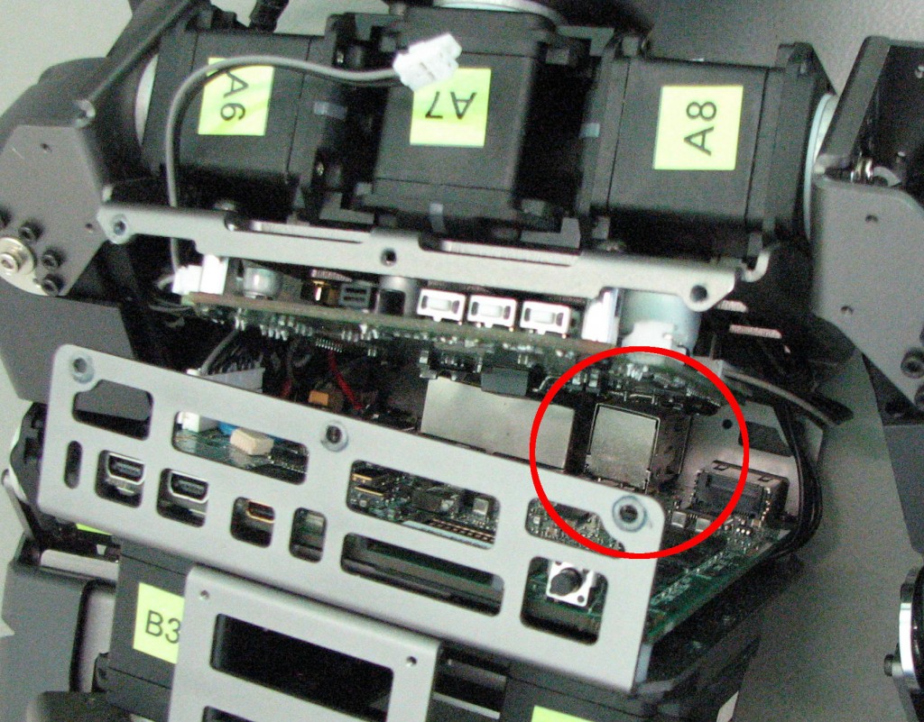 Bild, das die Position der USB-Rückwand zeigt