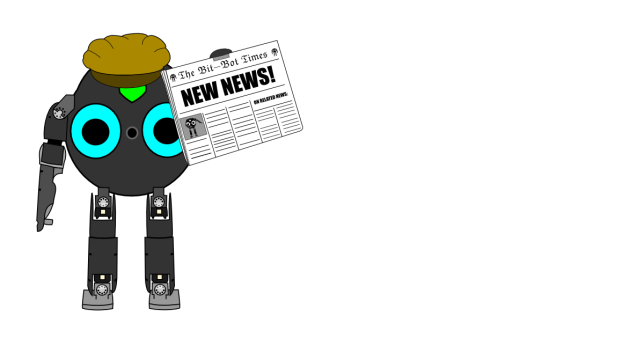Ein BitBot als Zeitungsjunge