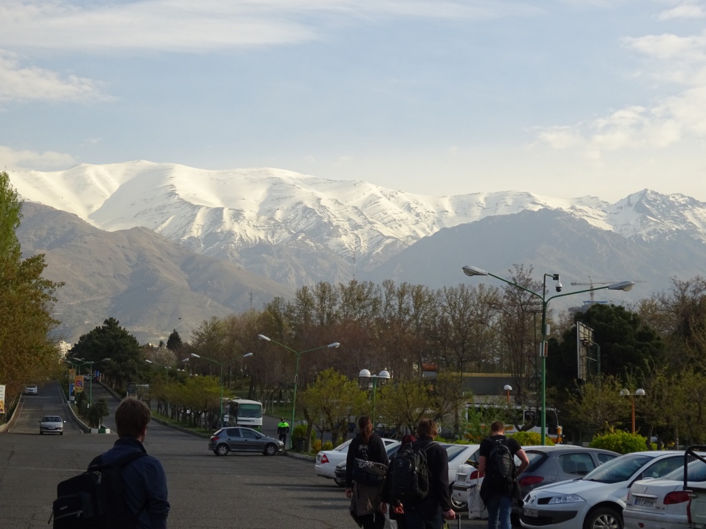 First Morning in Teheran - view to Alborz mountain range
