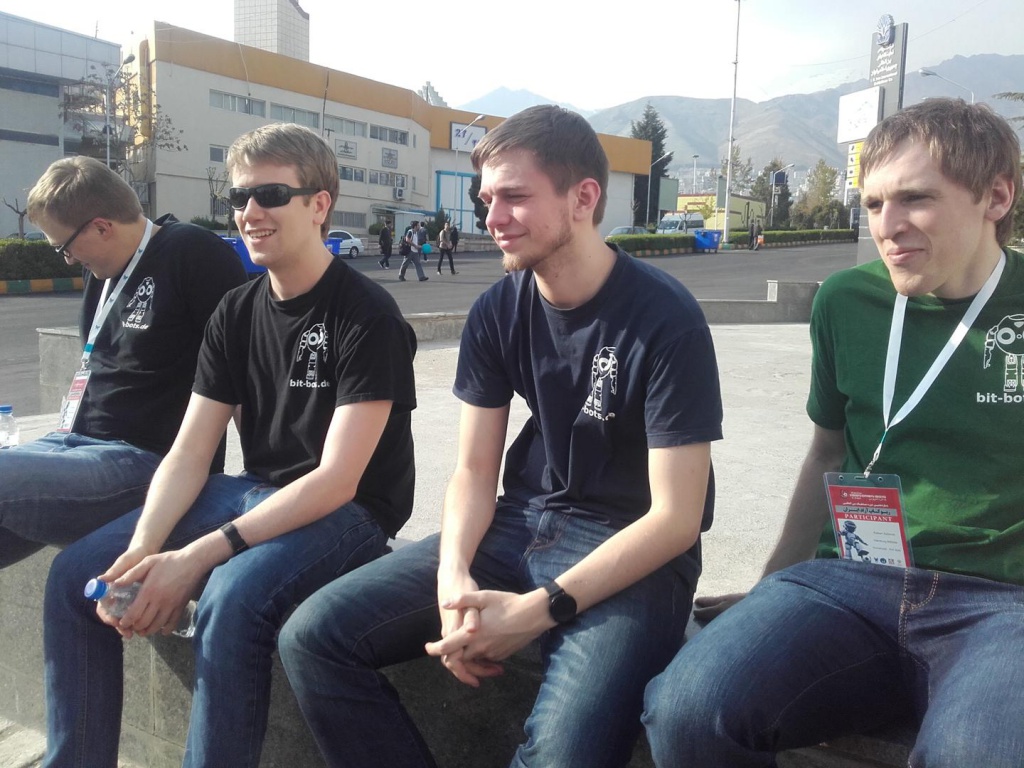 Team meeting outside