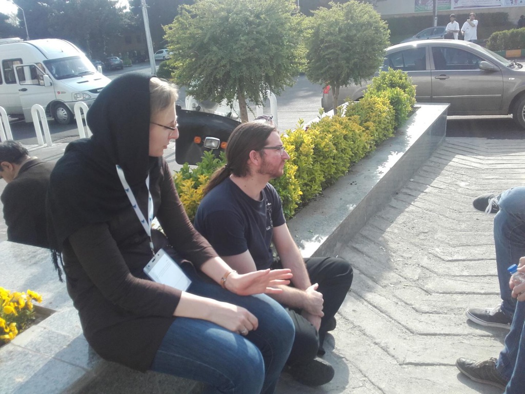 Team meeting outside Team meeting outside